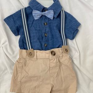 Cat & Jack Newborn Matching Shirt and Short ensemble